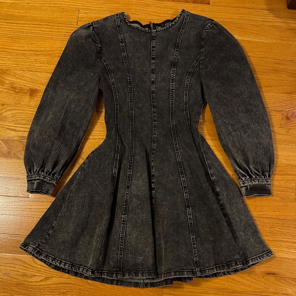 Stylish Black Denim Dress
